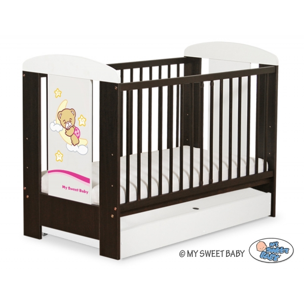 Babybett 120x60cm Gute Nacht mit Schublade STANDARD