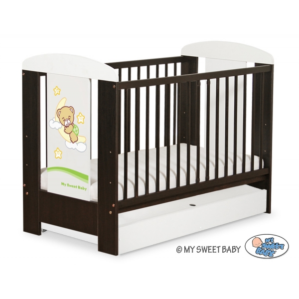 Babybett 120x60cm Gute Nacht mit Schublade STANDARD