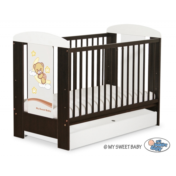 Babybett 120x60cm Gute Nacht mit Schublade STANDARD