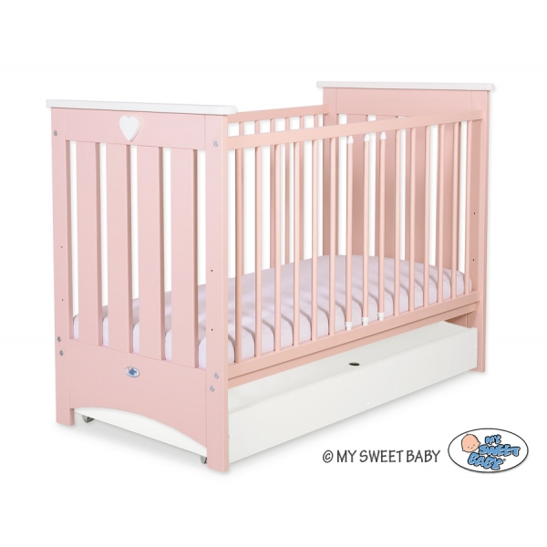 Babybett 120x60cm Lorenzo III mit Schublade STANDARD