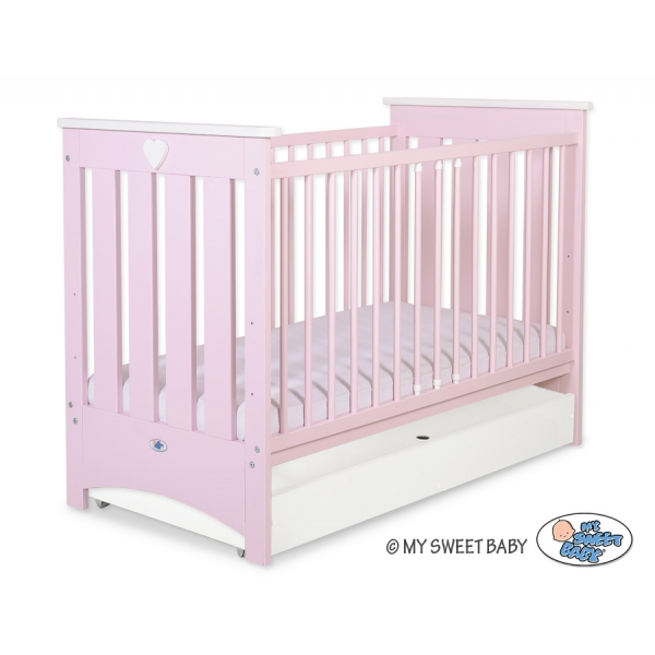 Babybett 120x60cm Lorenzo III mit Schublade STANDARD