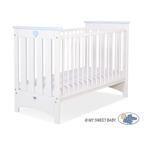 Babybett 120x60cm Lorenzo III weiß/blau