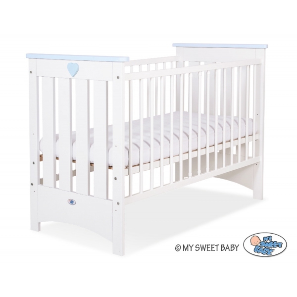 Babybett 120x60cm Lorenzo III weiß/blau