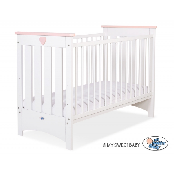 Babybett 120x60cm Lorenzo III weiß/lachs