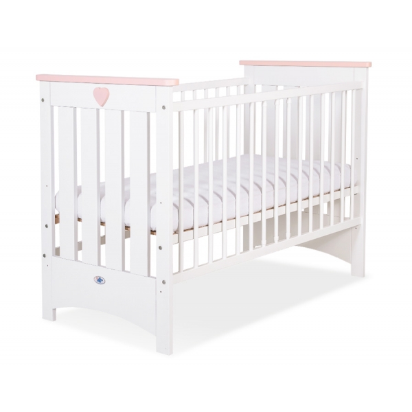 Babybett 120x60cm Lorenzo III weiß/lachs