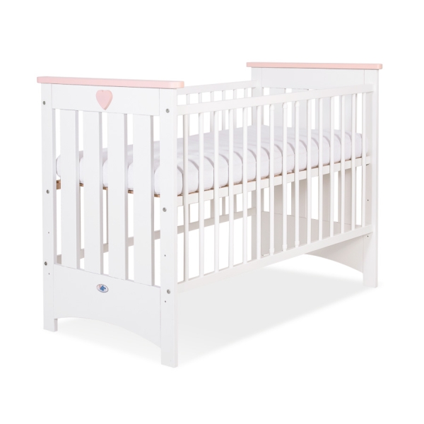 Babybett 120x60cm Lorenzo III weiß/lachs