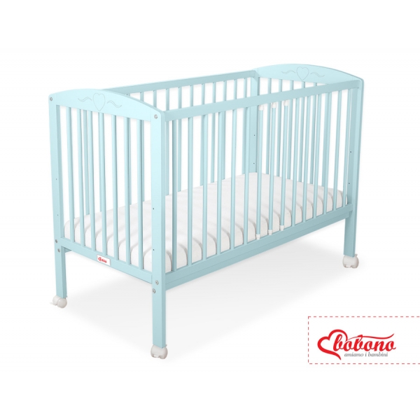 Babybett 120x60cm mit Herzen nr 5003-02 - minze