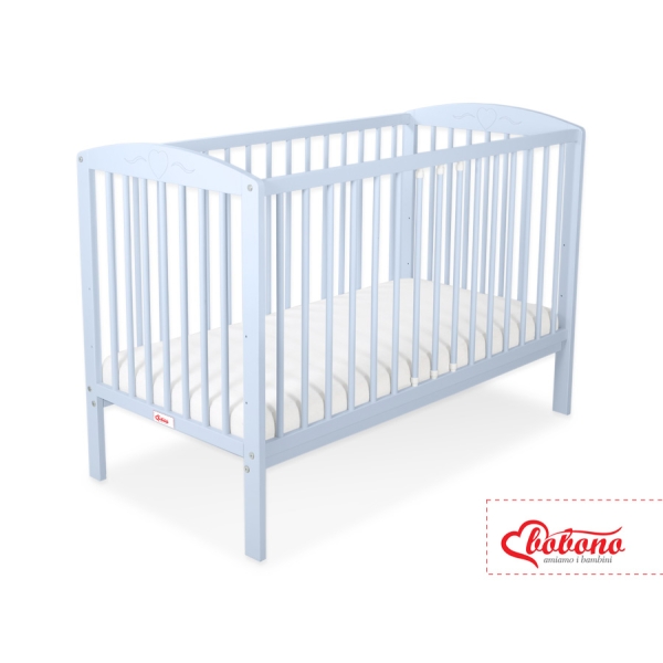 Babybett 120x60cm mit Herzen nr 5003-03 - blau