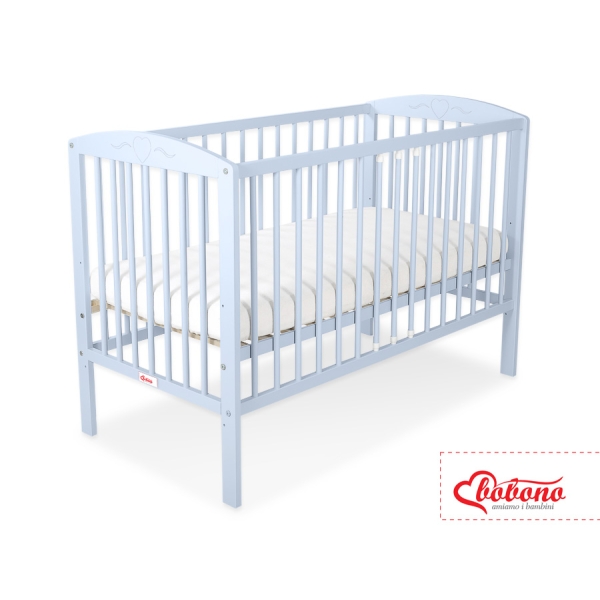 Babybett 120x60cm mit Herzen nr 5003-03 - blau