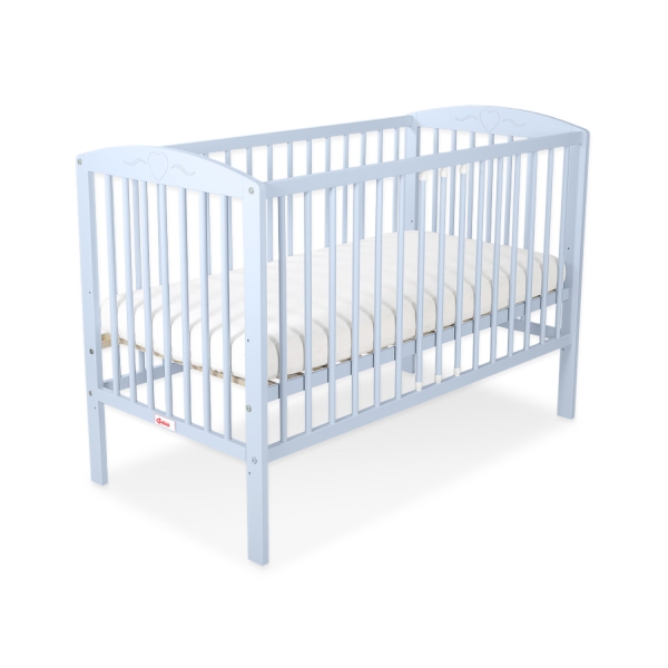 Babybett 120x60cm mit Herzen nr 5003-03 - blau
