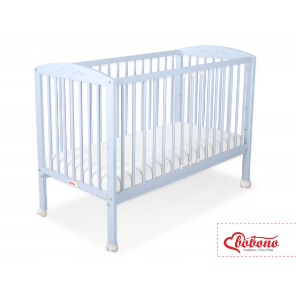 Babybett 120x60cm mit Herzen nr 5003-03 - blau