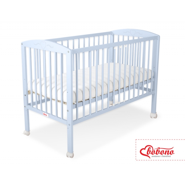 Babybett 120x60cm mit Herzen nr 5003-03 - blau