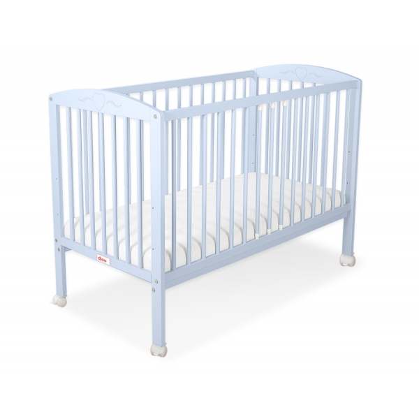 Babybett 120x60cm mit Herzen nr 5003-03 - blau