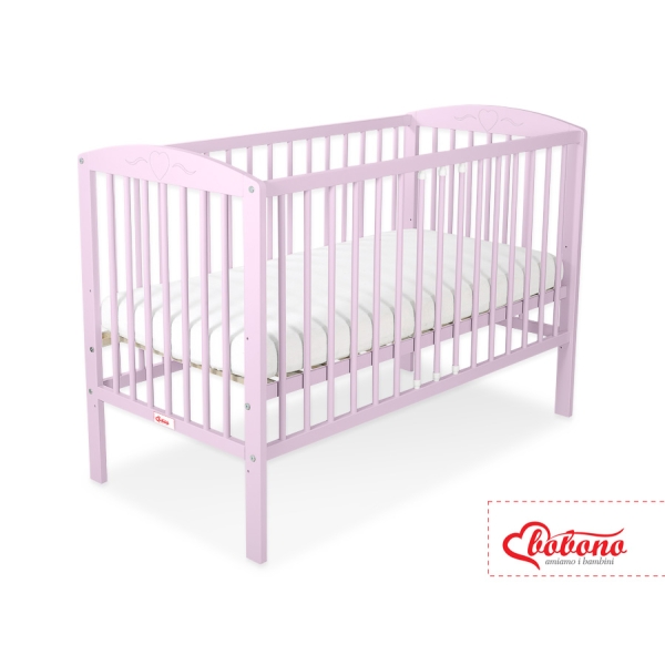 Babybett 120x60cm mit Herzen nr 5003-08 - rosa