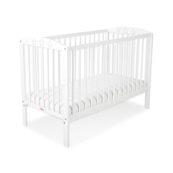 Babybett 120x60cm mit Sternen Weiss