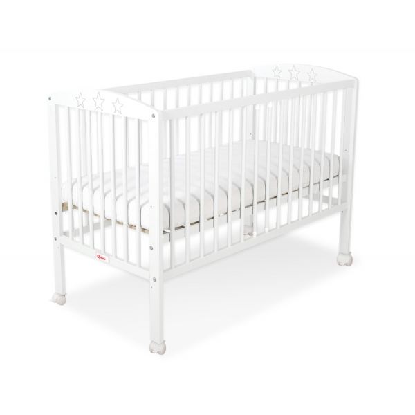 Babybett 120x60cm mit Sternen Weiss