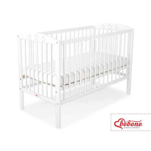 Babybett 120x60cm mit Sternen Weiss