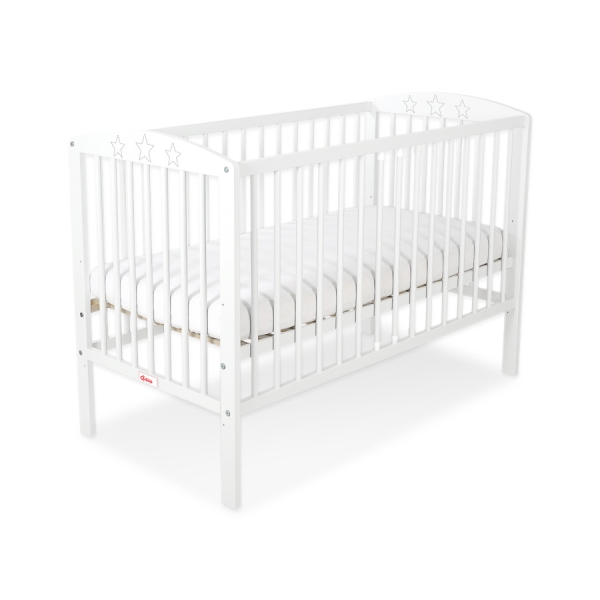Babybett 120x60cm mit Sternen Weiss