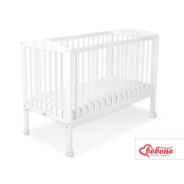Babybett 120x60cm mit Sternen Weiss