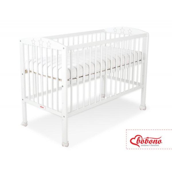 Babybett 120x60cm mit Sternen Weiss