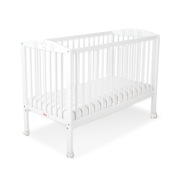 Babybett 120x60cm mit Sternen Weiss