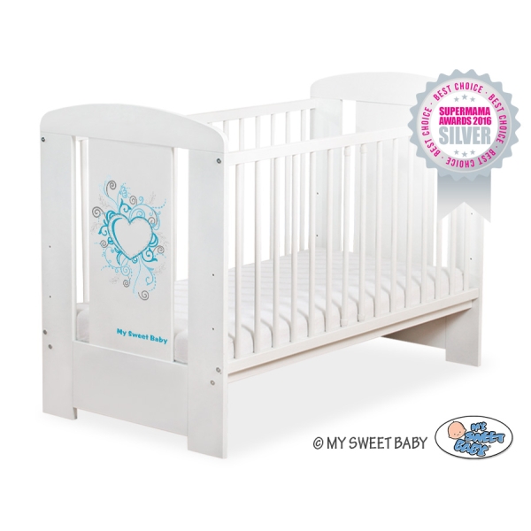 Babybett 120x60cm Weiß Chic nr 5010-07-5
