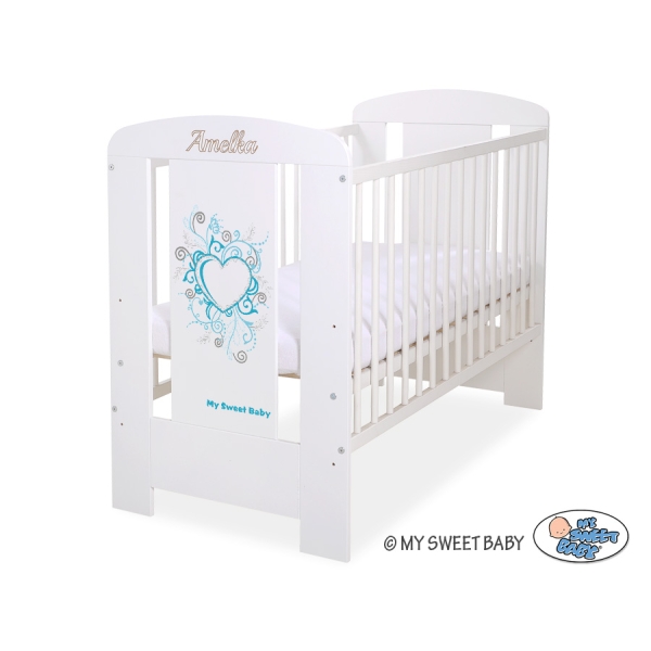 Babybett 120x60cm Weiß Chic nr 5010-07-5