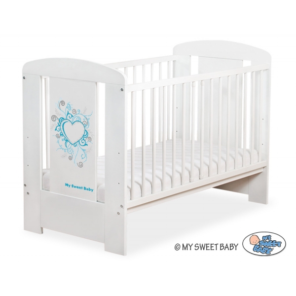 Babybett 120x60cm Weiß Chic nr 5010-07-5
