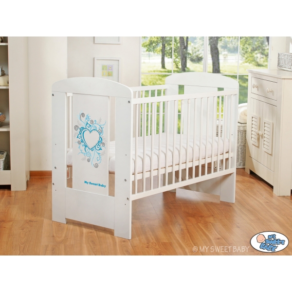 Babybett 120x60cm Weiß Chic nr 5010-07-5