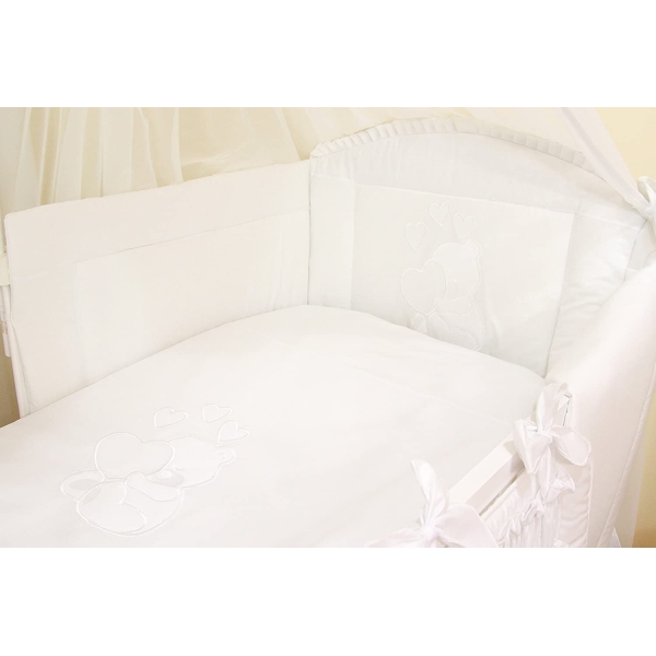 Weiß Bettumrandung für Babybett 70x140 cm