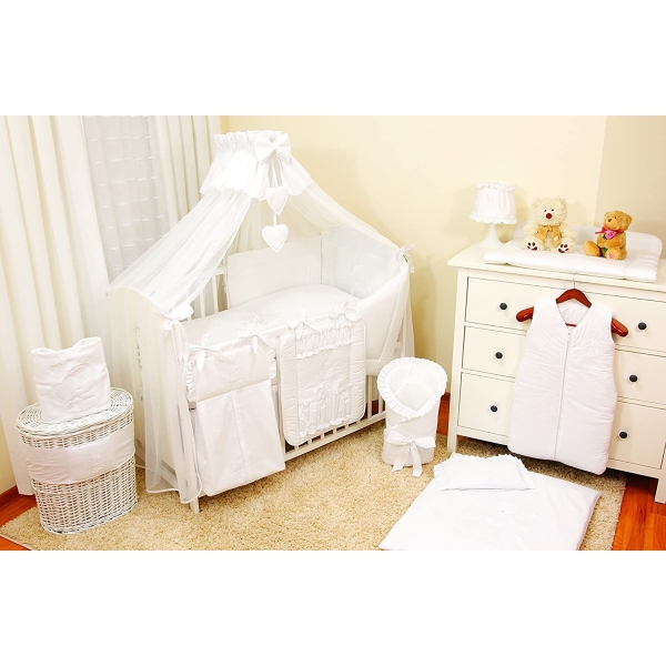 Moskitonetz Weiß für Babybett 70x140 cm