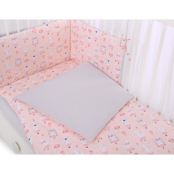 Babybett Bettwäsche Set 2-tlg -  Ballerinen rosa