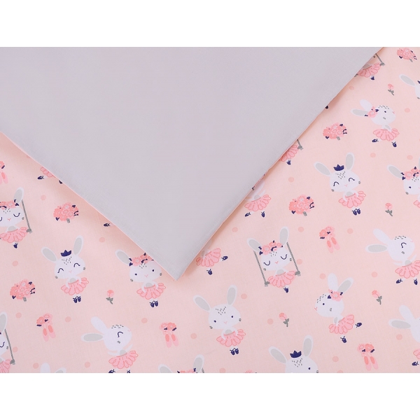 Babybett Bettwäsche Set 2-tlg -  Ballerinen rosa