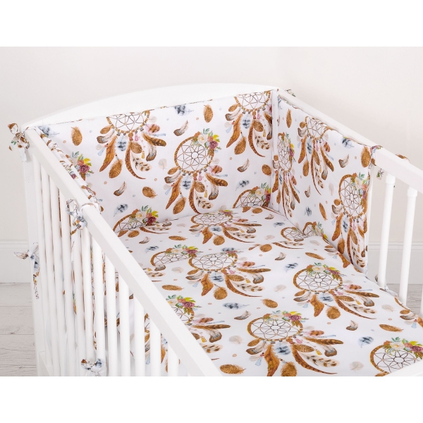 Babybett Bettwäsche Set 2-tlg -  Traumfänger weiß