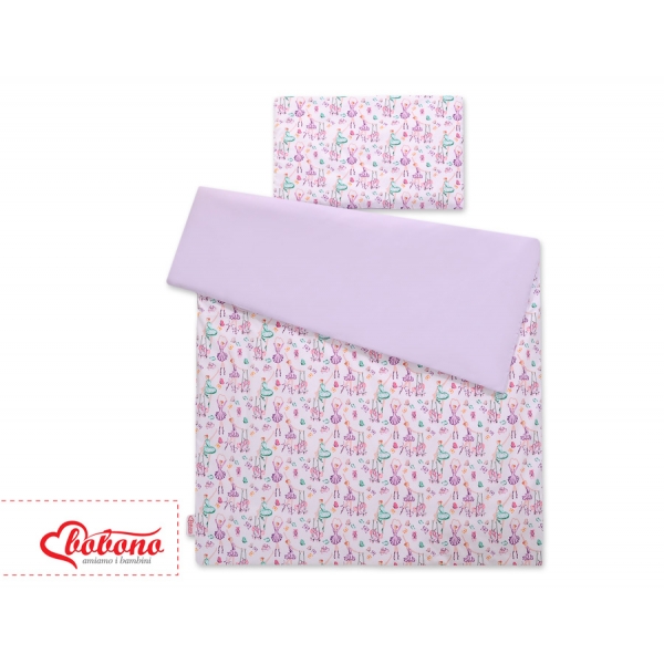 Babybett Bettwäsche Set 2-tlg 100x135cm Mini -   ballerinas lila