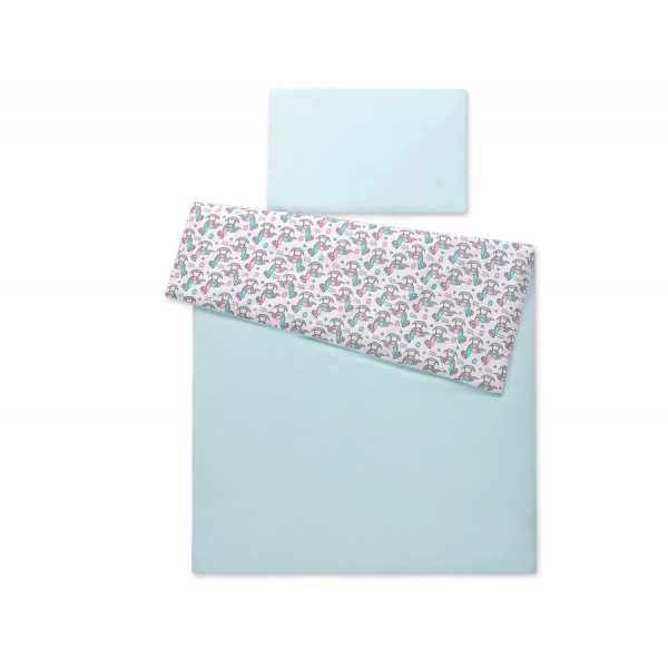 Babybett Bettwäsche Set 2-tlg 100x135cm Mini -  Schaukelpferde