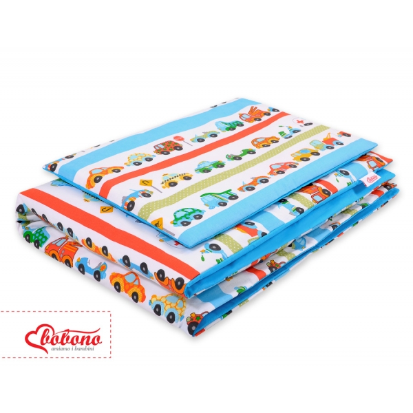 Babybett Bettwäsche Set 2-tlg 100x135cm Mini - blaue Autos