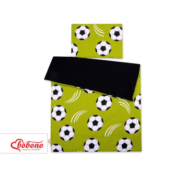 Babybett Bettwäsche Set 2-tlg 100x135cm Mini - Fußball grün