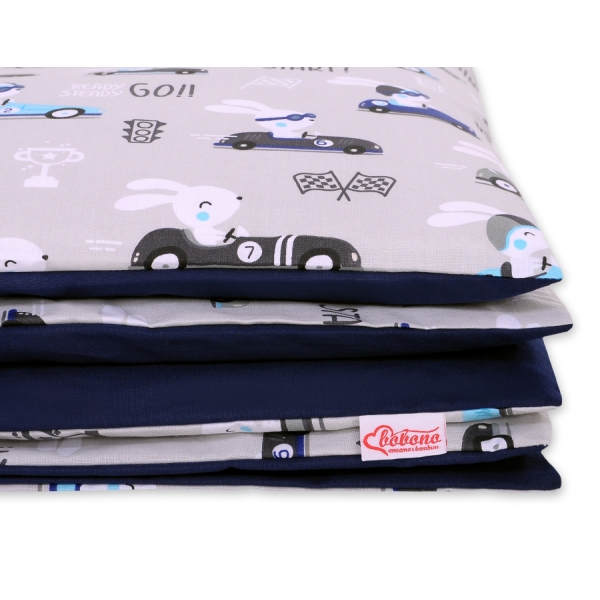 Babybett Bettwäsche Set 2-tlg 100x135cm Mini - grau Hasen