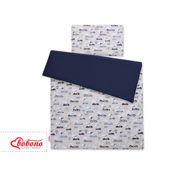 Babybett Bettwäsche Set 2-tlg 100x135cm Mini - grau Hasen