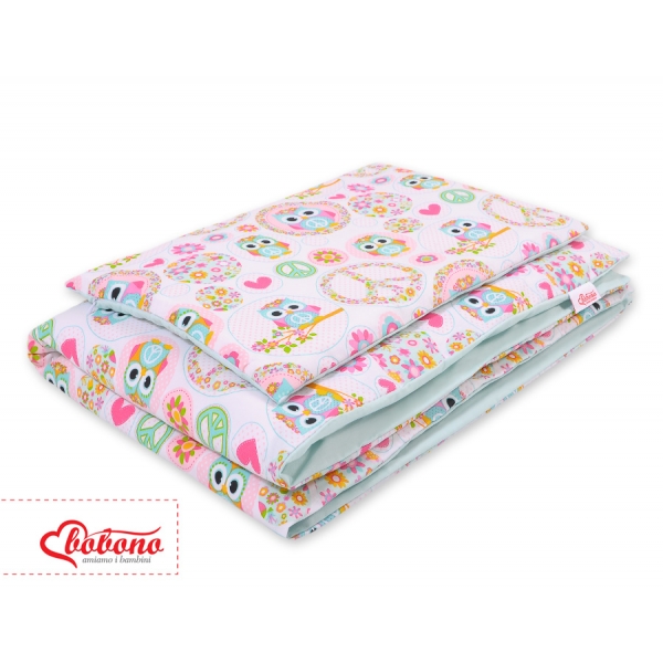 Babybett Bettwäsche Set 2-tlg 100x135cm Mini - lustige Eulen