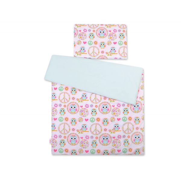 Babybett Bettwäsche Set 2-tlg 100x135cm Mini - lustige Eulen