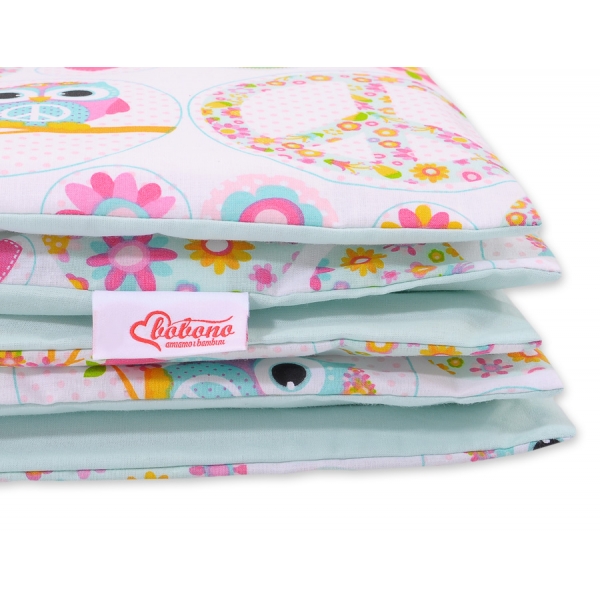 Babybett Bettwäsche Set 2-tlg 100x135cm Mini - lustige Eulen