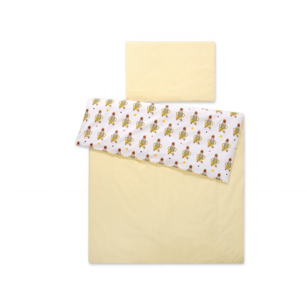 Babybett Bettwäsche Set 2-tlg 100x135cm Mini - Zebras gelb