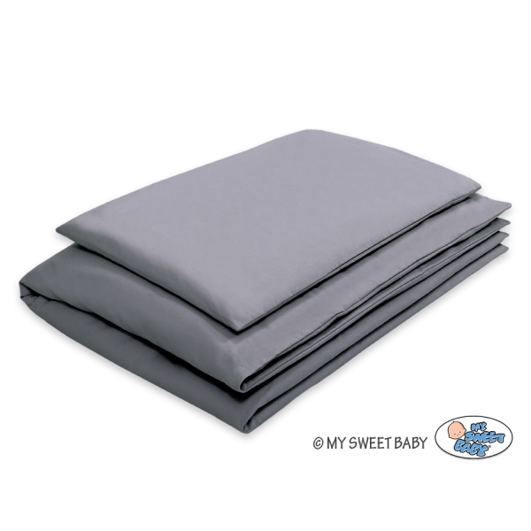 Babybett Bettwäsche Set 2-tlg - anthrazit