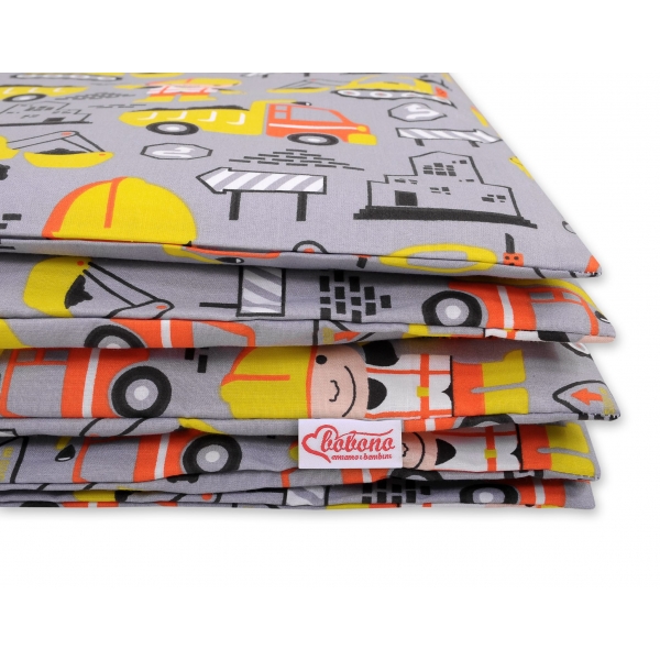 Babybett Bettwäsche Set 2-tlg - Bagger gelb