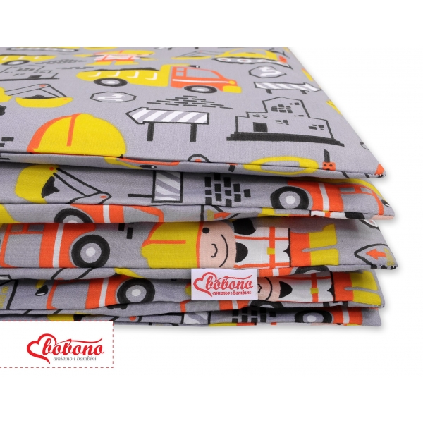 Babybett Bettwäsche Set 2-tlg - Bagger gelb