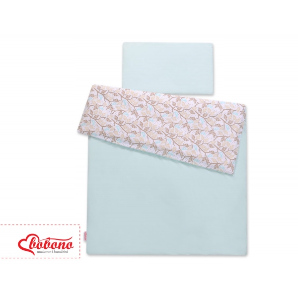 Babybett Bettwäsche Set 2-tlg - beige Blätter