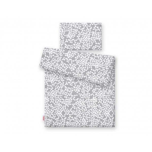 Babybett Bettwäsche Set 2-tlg - Bubbles grau