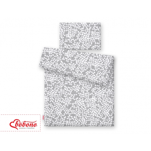 Babybett Bettwäsche Set 2-tlg - Bubbles grau